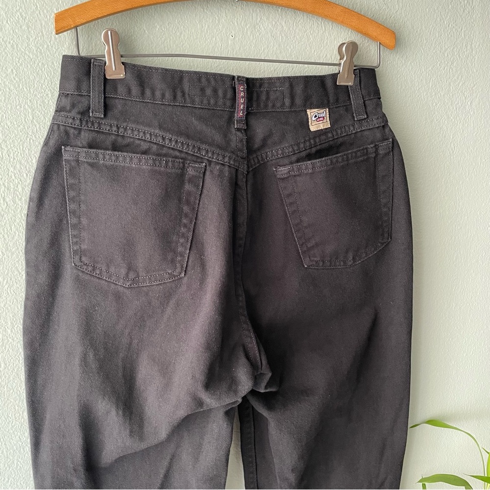Cruel Girl | 90s Y2k Black Curvy High-Rise Straight Leg Jeans - Picture 4 of 7